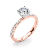 Regal Single Row Round Diamond Engagement Ring — 9K/18K Gold & Platinum