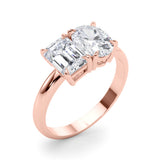 Heirloom Cut Emerald Diamond Engagement Ring — 9K/18K Gold & Platinum