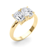Heirloom Cut Emerald Diamond Engagement Ring — 9K/18K Gold & Platinum