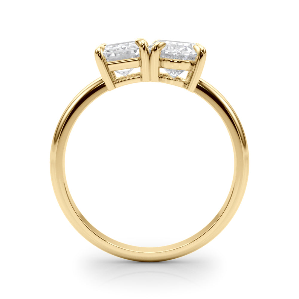Heirloom Cut Emerald Diamond Engagement Ring — 9K/18K Gold & Platinum