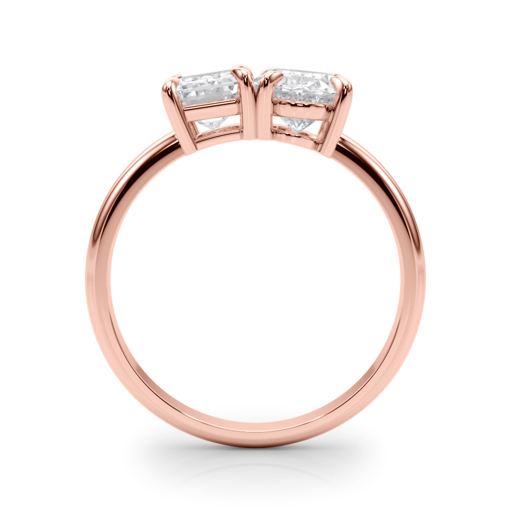 Heirloom Cut Emerald Diamond Engagement Ring — 9K/18K Gold & Platinum
