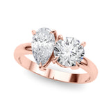 Luxe Shape Pear Diamond Engagement Ring — 9K/18K Gold & Platinum