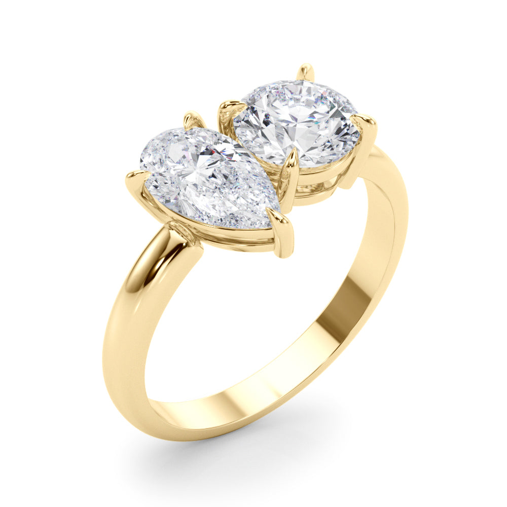 Luxe Shape Pear Diamond Engagement Ring — 9K/18K Gold & Platinum