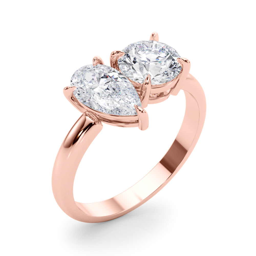 Luxe Shape Pear Diamond Engagement Ring — 9K/18K Gold & Platinum