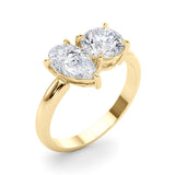 Luxe Shape Pear Diamond Engagement Ring — 9K/18K Gold & Platinum