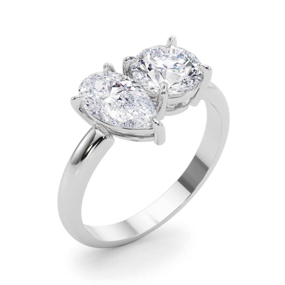 Luxe Shape Pear Diamond Engagement Ring — 9K/18K Gold & Platinum