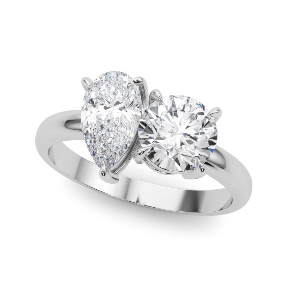 Luxe Shape Pear Diamond Engagement Ring — 9K/18K Gold & Platinum