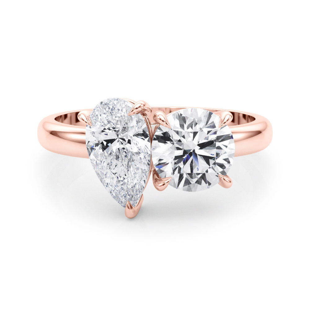 Luxe Shape Pear Diamond Engagement Ring — 9K/18K Gold & Platinum