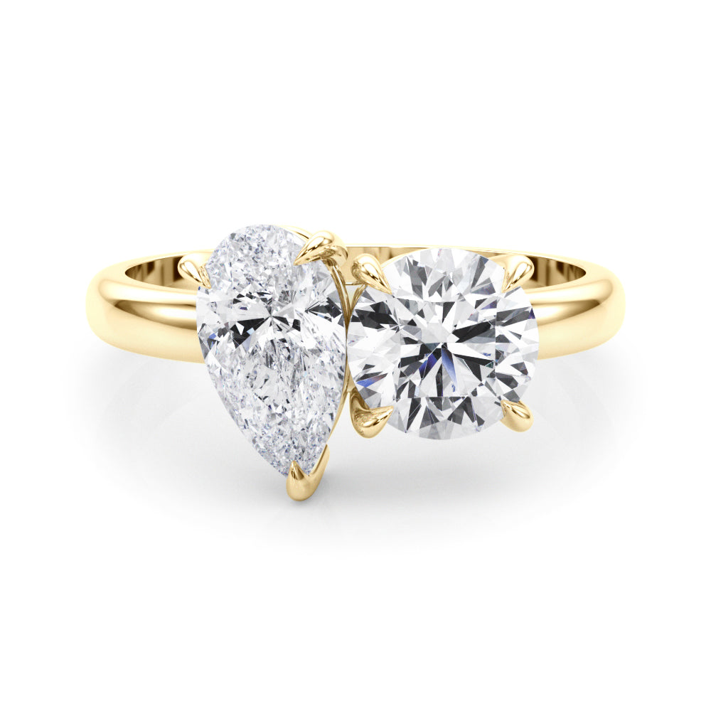 Luxe Shape Pear Diamond Engagement Ring — 9K/18K Gold & Platinum