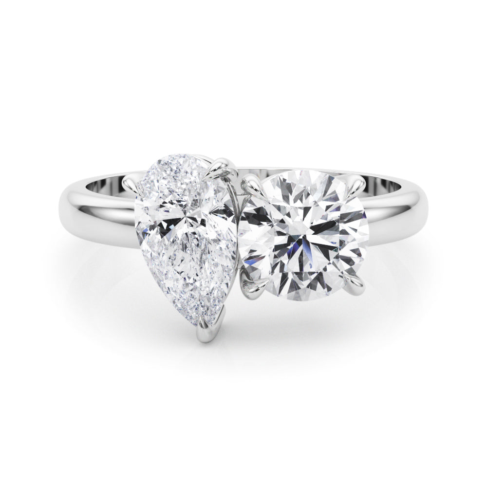 Luxe Shape Pear Diamond Engagement Ring — 9K/18K Gold & Platinum