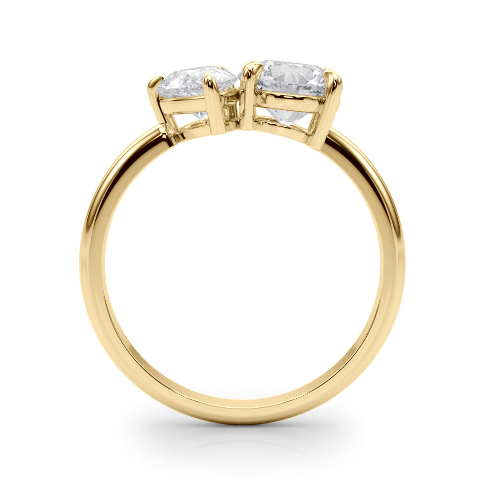 Luxe Shape Pear Diamond Engagement Ring — 9K/18K Gold & Platinum
