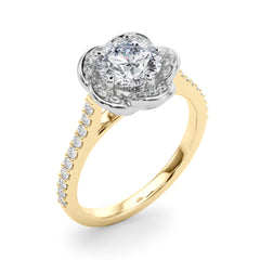 Half Round Diamond Prong Set Bright D Half Eternity Ring