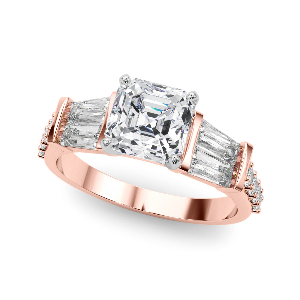 Iconic Sb & Rd Engagement Ring Round Diamond Engagement Ring — 9K/18K Gold & Platinum