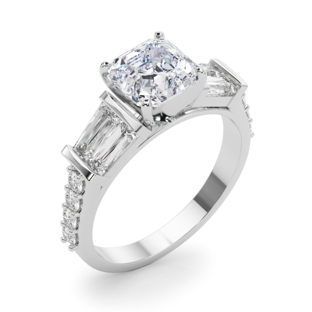 Iconic Sb & Rd Engagement Ring Round Diamond Engagement Ring — 9K/18K Gold & Platinum