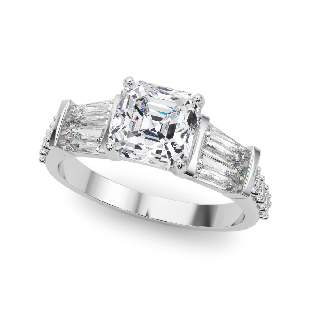Iconic Sb & Rd Engagement Ring Round Diamond Engagement Ring — 9K/18K Gold & Platinum
