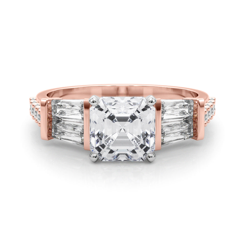 Iconic Sb & Rd Engagement Ring Round Diamond Engagement Ring — 9K/18K Gold & Platinum