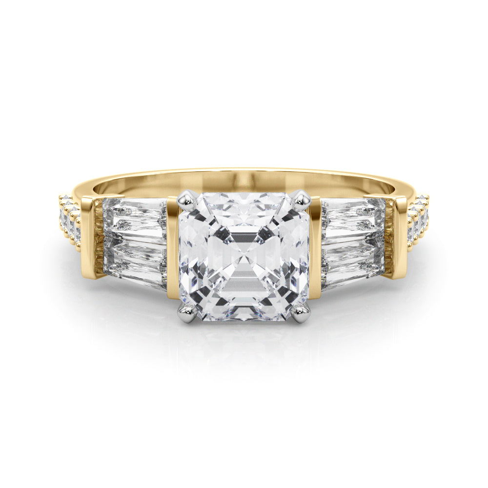 Iconic Sb & Rd Engagement Ring Round Diamond Engagement Ring — 9K/18K Gold & Platinum