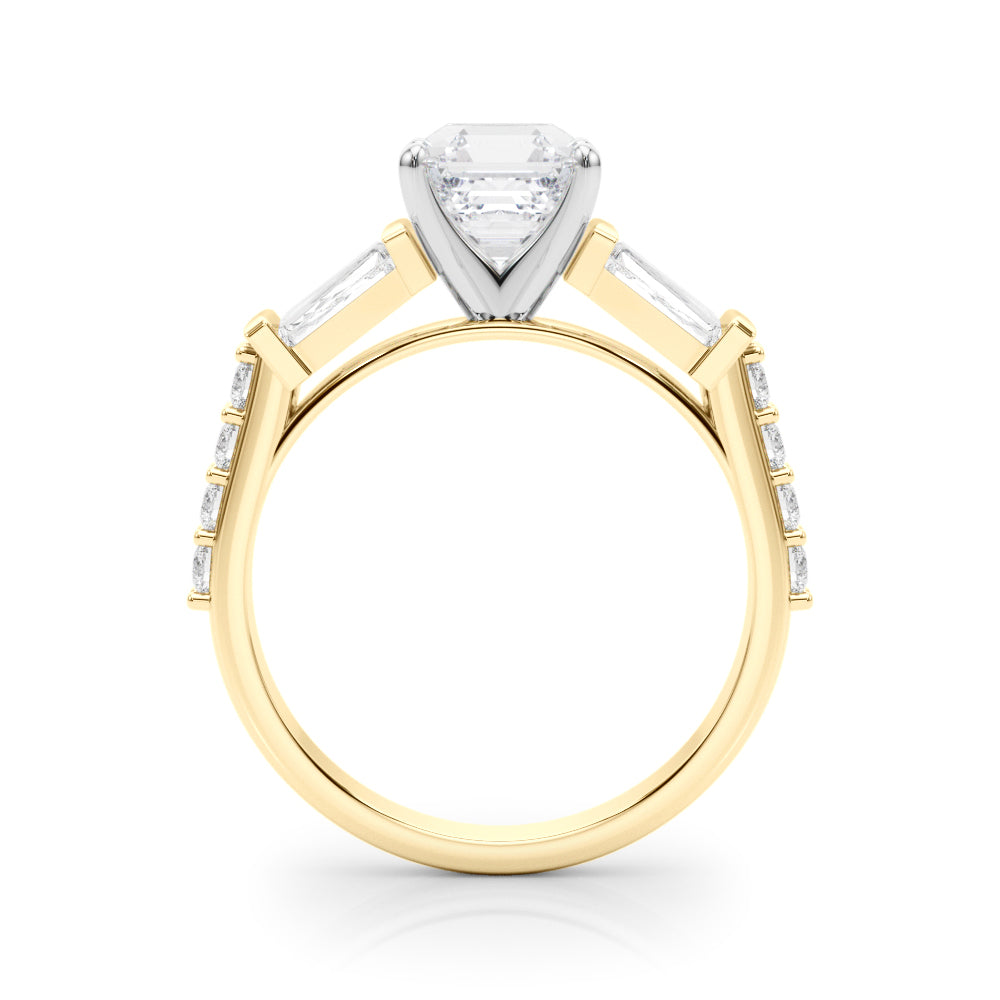 Iconic Sb & Rd Engagement Ring Round Diamond Engagement Ring — 9K/18K Gold & Platinum