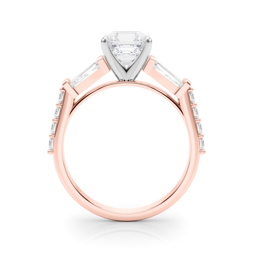 Iconic Sb & Rd Engagement Ring Round Diamond Engagement Ring — 9K/18K Gold & Platinum