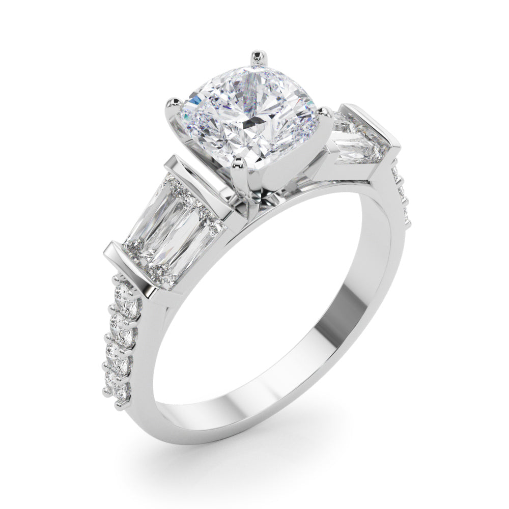 Iconic Sb & Rd Engagement Ring Round Diamond Engagement Ring — 9K/18K Gold & Platinum