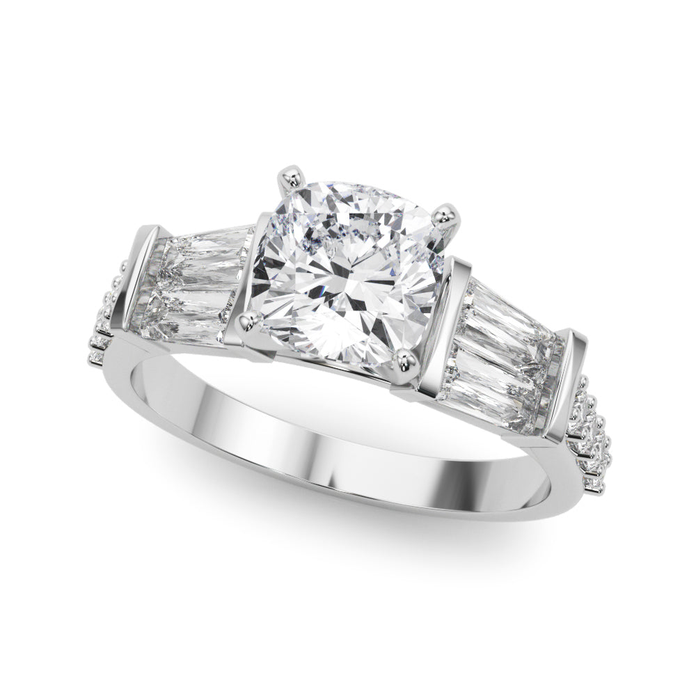 Iconic Sb & Rd Engagement Ring Round Diamond Engagement Ring — 9K/18K Gold & Platinum