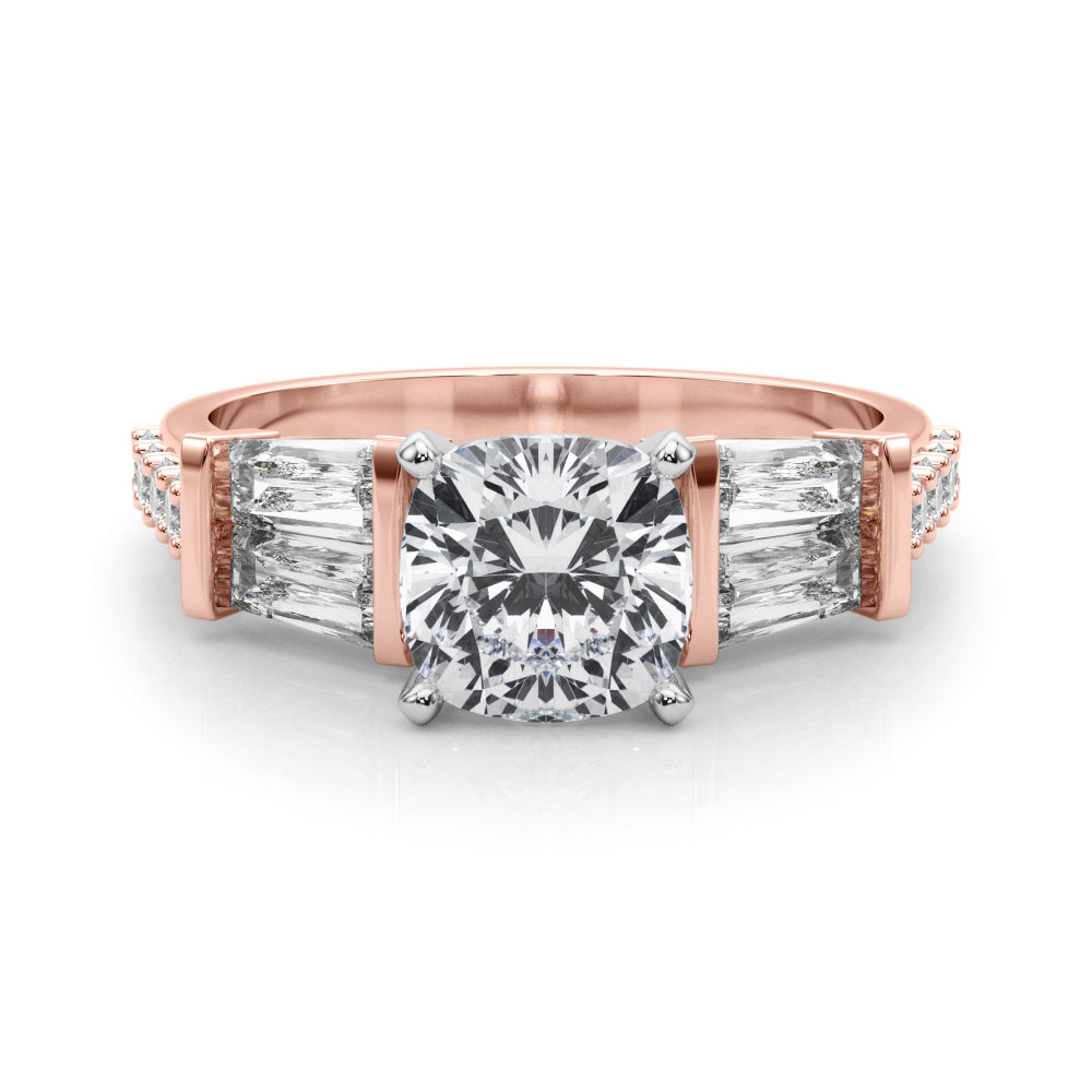 Iconic Sb & Rd Engagement Ring Round Diamond Engagement Ring — 9K/18K Gold & Platinum