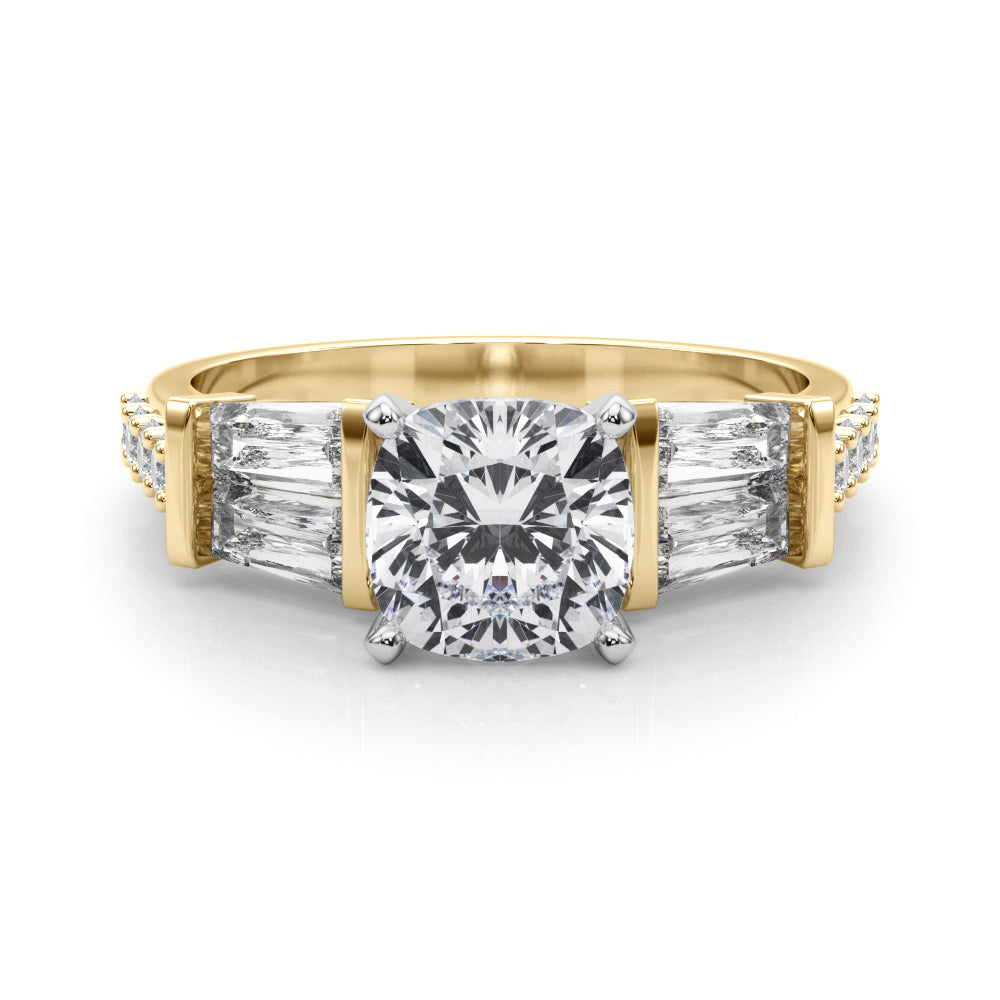 Iconic Sb & Rd Engagement Ring Round Diamond Engagement Ring — 9K/18K Gold & Platinum