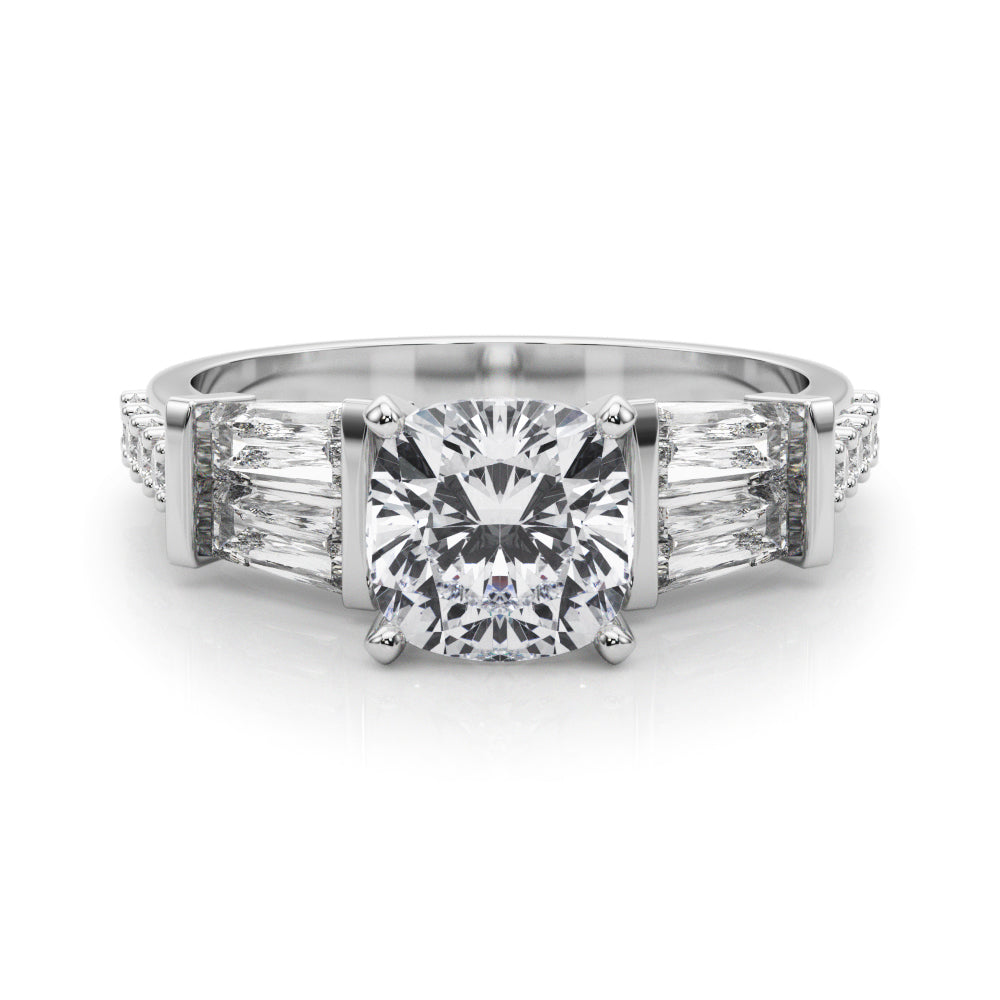 Iconic Sb & Rd Engagement Ring Round Diamond Engagement Ring — 9K/18K Gold & Platinum