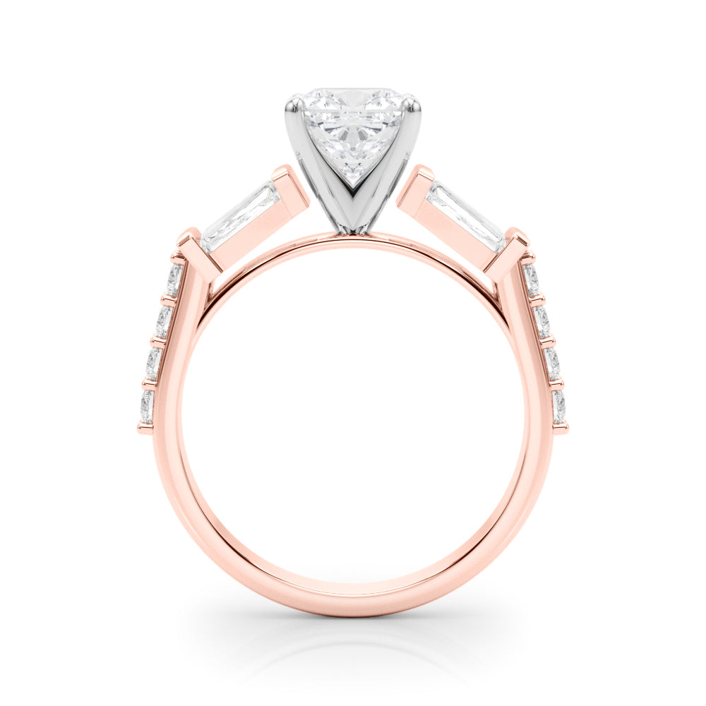 Iconic Sb & Rd Engagement Ring Round Diamond Engagement Ring — 9K/18K Gold & Platinum