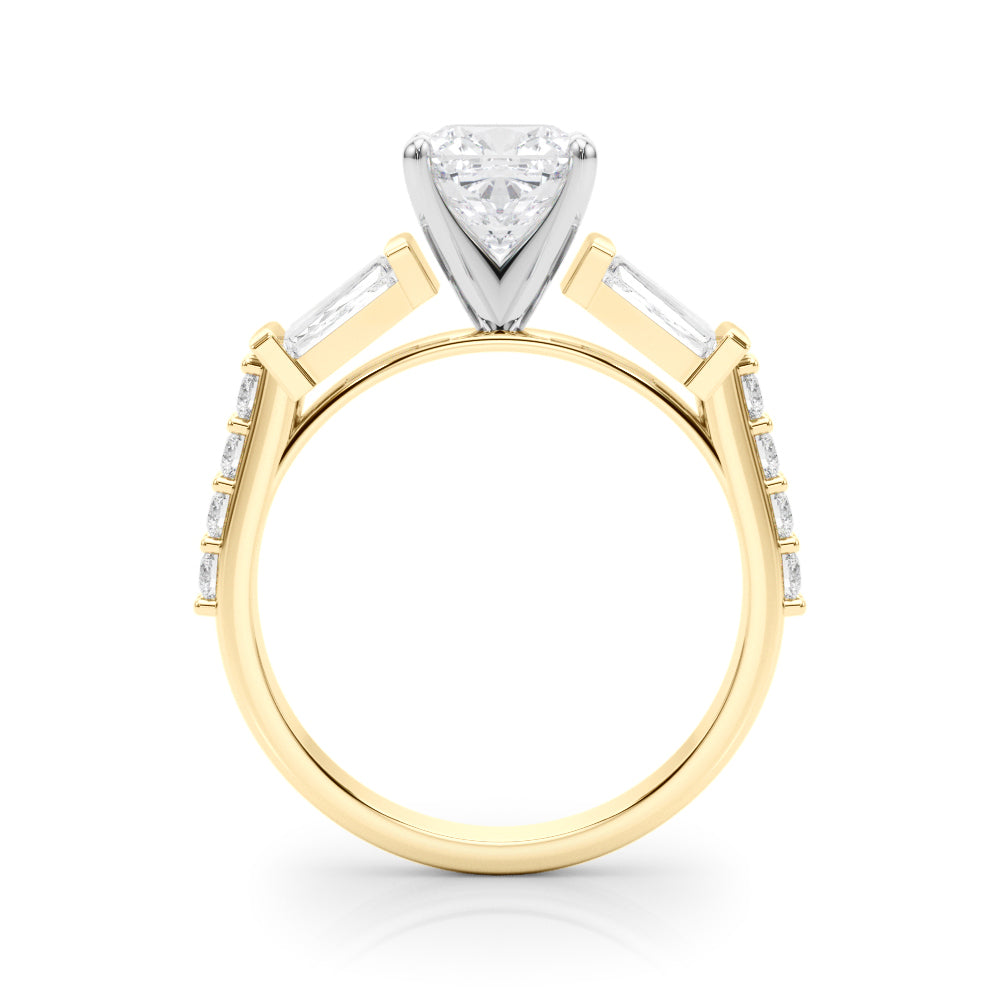 Iconic Sb & Rd Engagement Ring Round Diamond Engagement Ring — 9K/18K Gold & Platinum