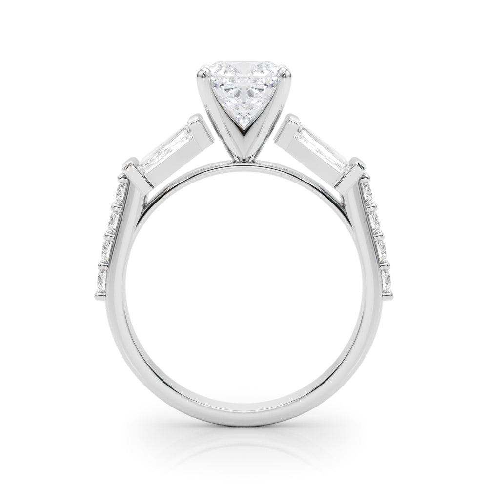 Iconic Sb & Rd Engagement Ring Round Diamond Engagement Ring — 9K/18K Gold & Platinum