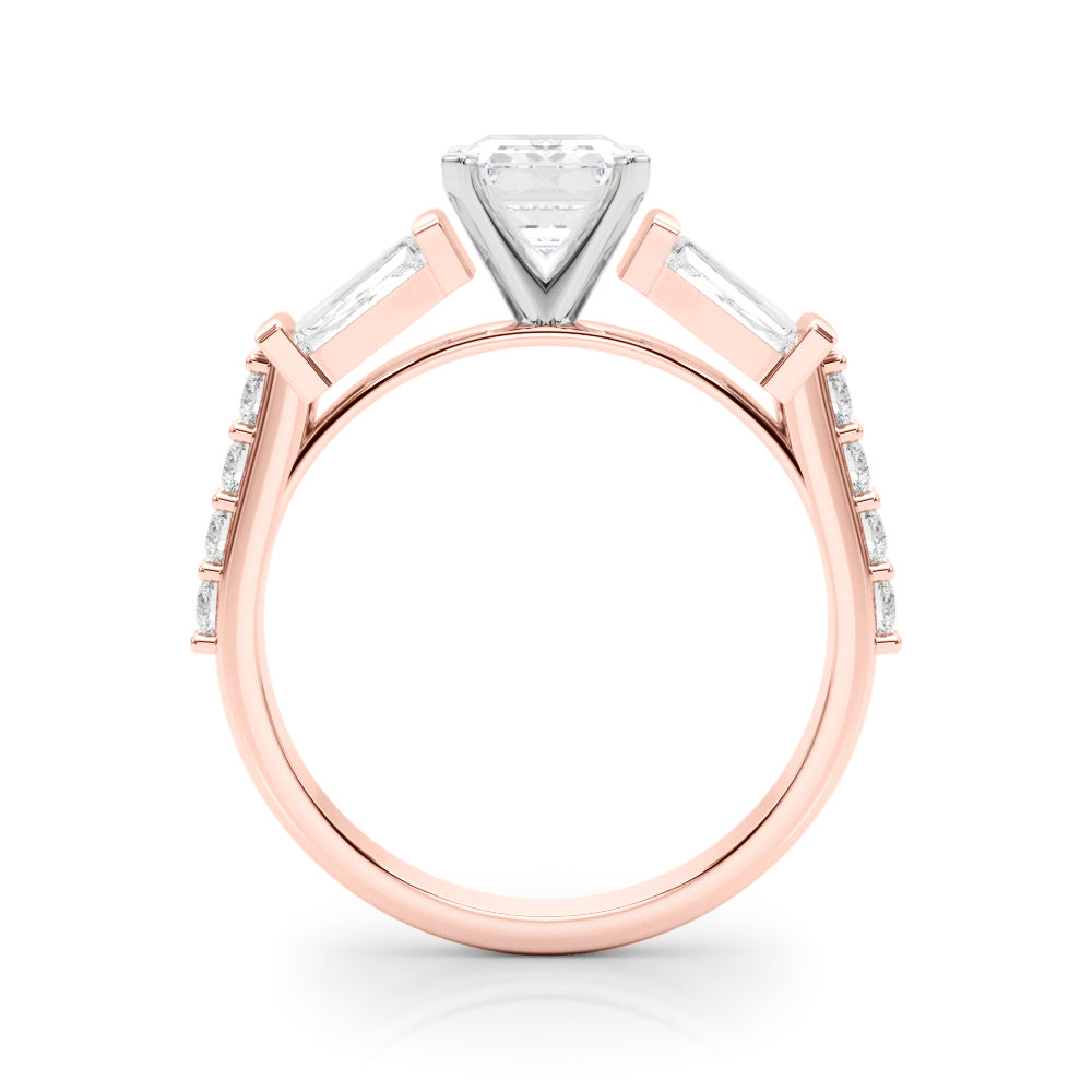 Iconic Sb & Rd Engagement Ring Round Diamond Engagement Ring — 9K/18K Gold & Platinum