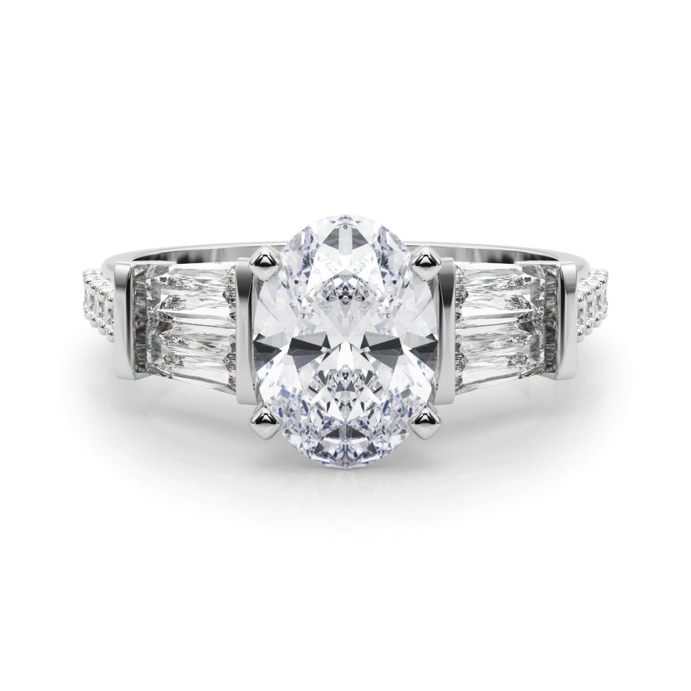 Iconic Sb & Rd Engagement Ring Round Diamond Engagement Ring — 9K/18K Gold & Platinum