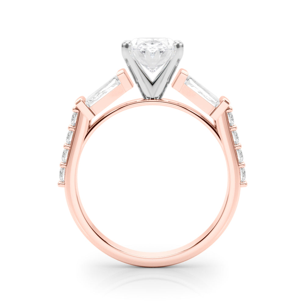 Iconic Sb & Rd Engagement Ring Round Diamond Engagement Ring — 9K/18K Gold & Platinum