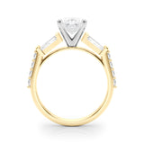 Iconic Sb & Rd Engagement Ring Round Diamond Engagement Ring — 9K/18K Gold & Platinum
