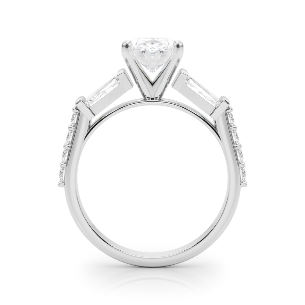 Iconic Sb & Rd Engagement Ring Round Diamond Engagement Ring — 9K/18K Gold & Platinum