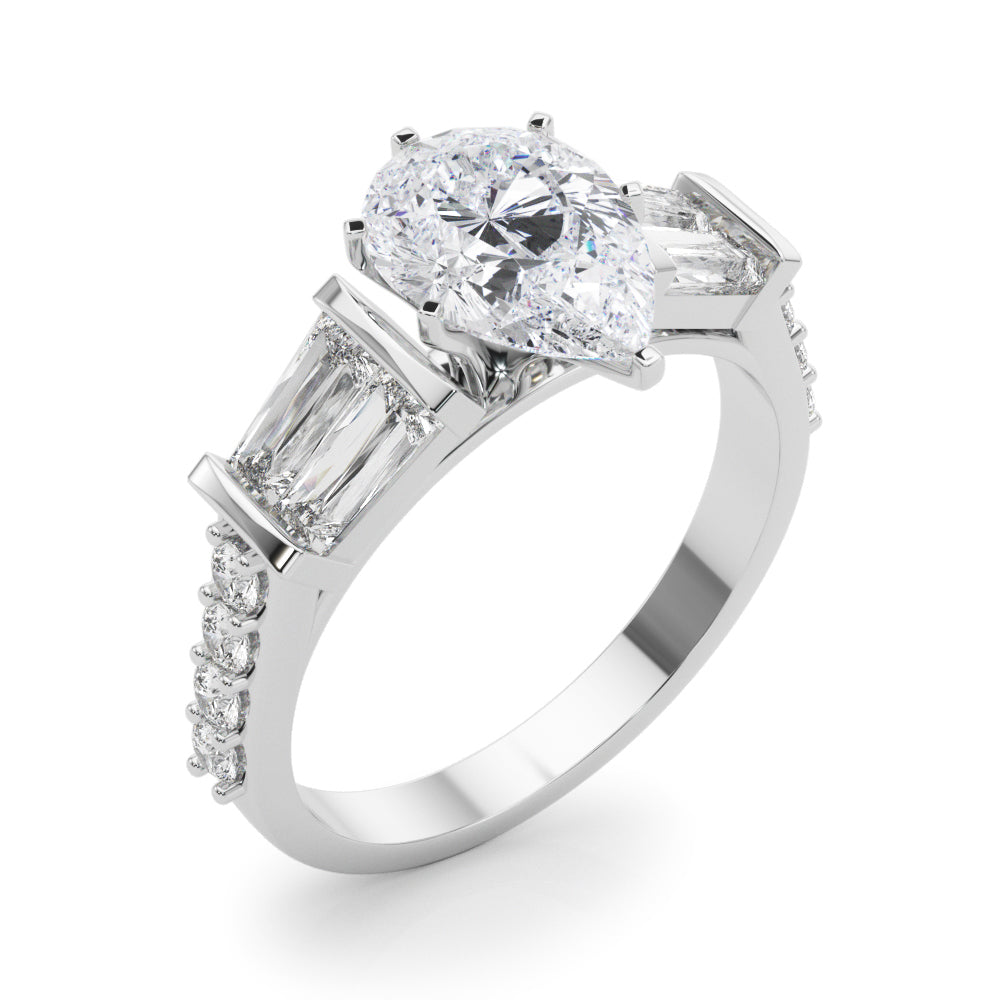 Iconic Sb & Rd Engagement Ring Round Diamond Engagement Ring — 9K/18K Gold & Platinum