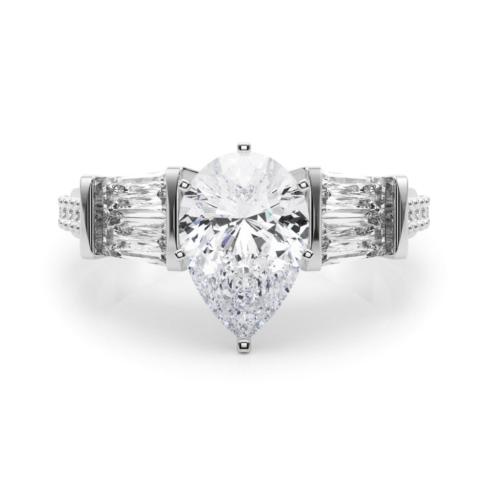 Iconic Sb & Rd Engagement Ring Round Diamond Engagement Ring — 9K/18K Gold & Platinum