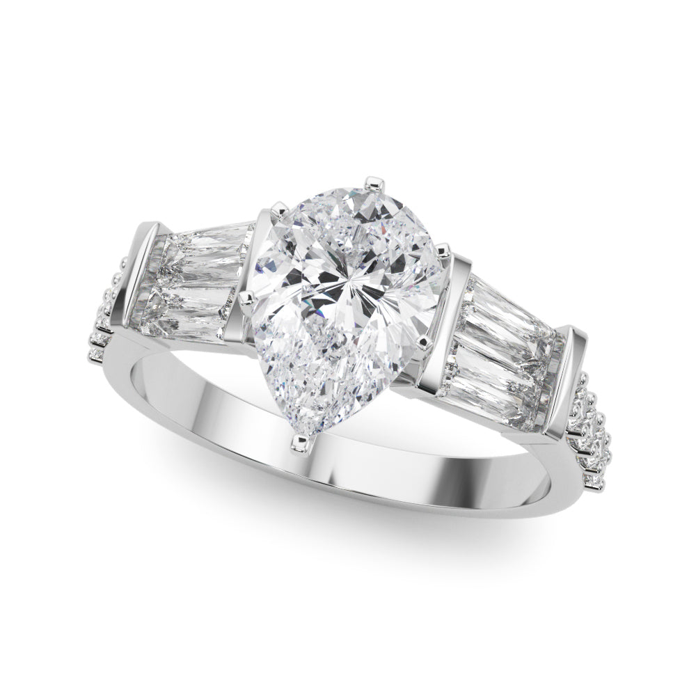 Iconic Sb & Rd Engagement Ring Round Diamond Engagement Ring — 9K/18K Gold & Platinum