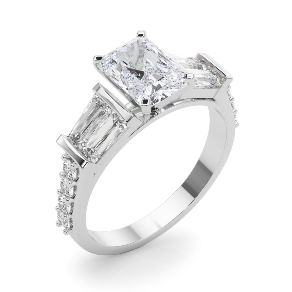 Iconic Sb & Rd Engagement Ring Round Diamond Engagement Ring — 9K/18K Gold & Platinum