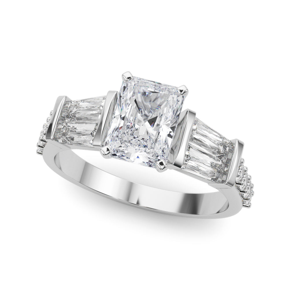 Iconic Sb & Rd Engagement Ring Round Diamond Engagement Ring — 9K/18K Gold & Platinum