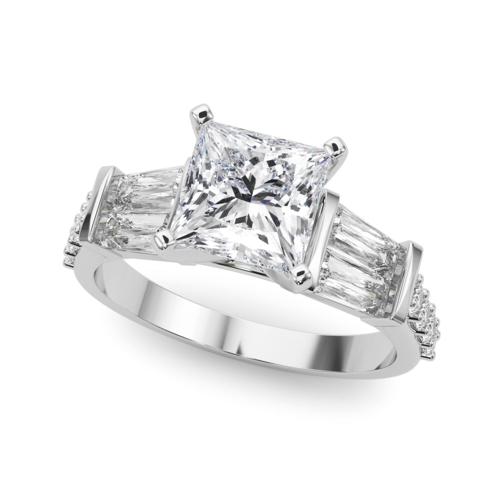 Iconic Sb & Rd Engagement Ring Round Diamond Engagement Ring — 9K/18K Gold & Platinum