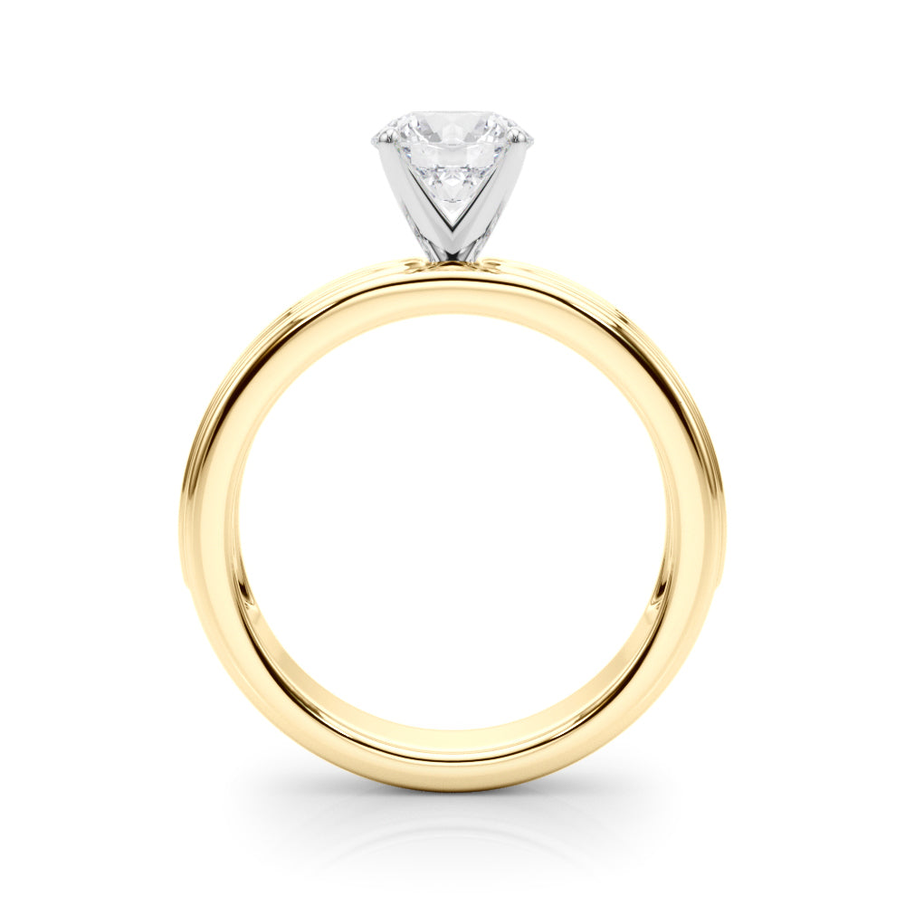 Dazzling Channel Set Engagement Ring Round Diamond Engagement Ring — 9K/18K Gold & Platinum