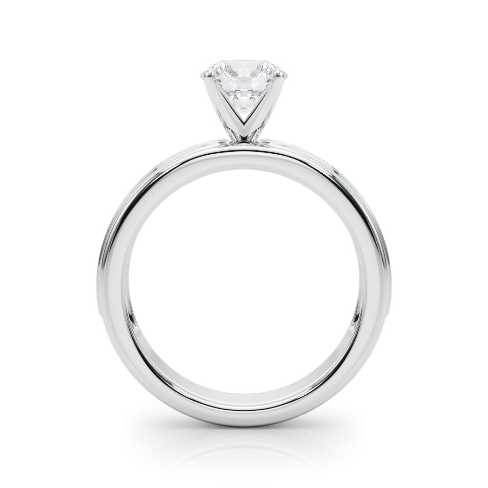 Dazzling Channel Set Engagement Ring Round Diamond Engagement Ring — 9K/18K Gold & Platinum