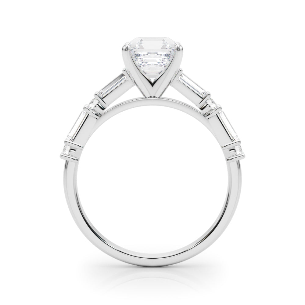 Splendid Rd & Sb Engagement Ring Round Diamond Engagement Ring — 9K/18K Gold & Platinum