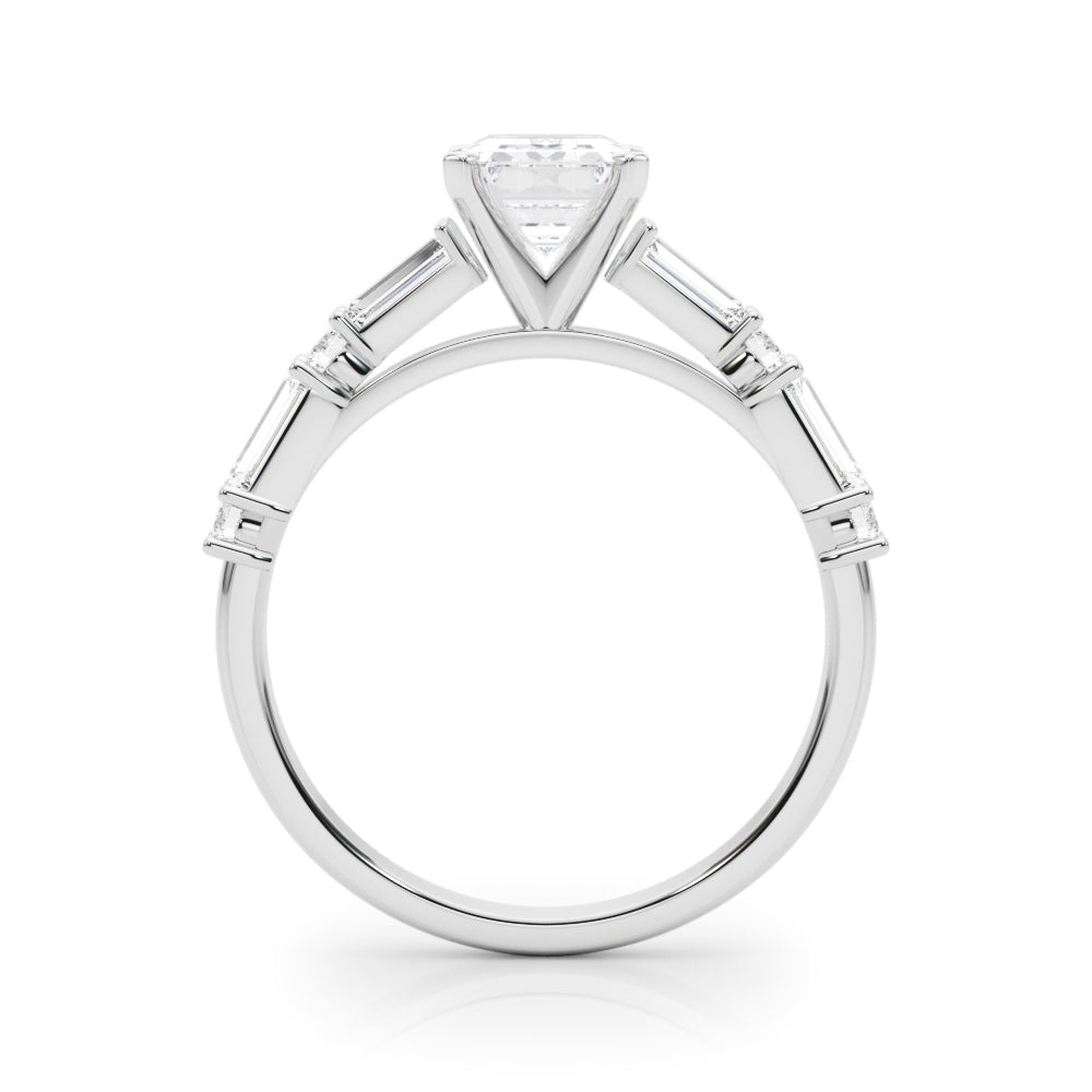 Splendid Rd & Sb Engagement Ring Round Diamond Engagement Ring — 9K/18K Gold & Platinum