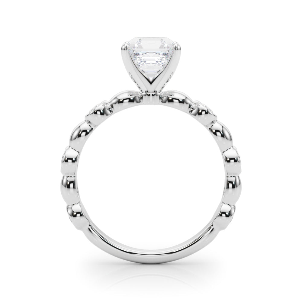Enchanted Sidestone Round Diamond Engagement Ring — 9K/18K Gold & Platinum