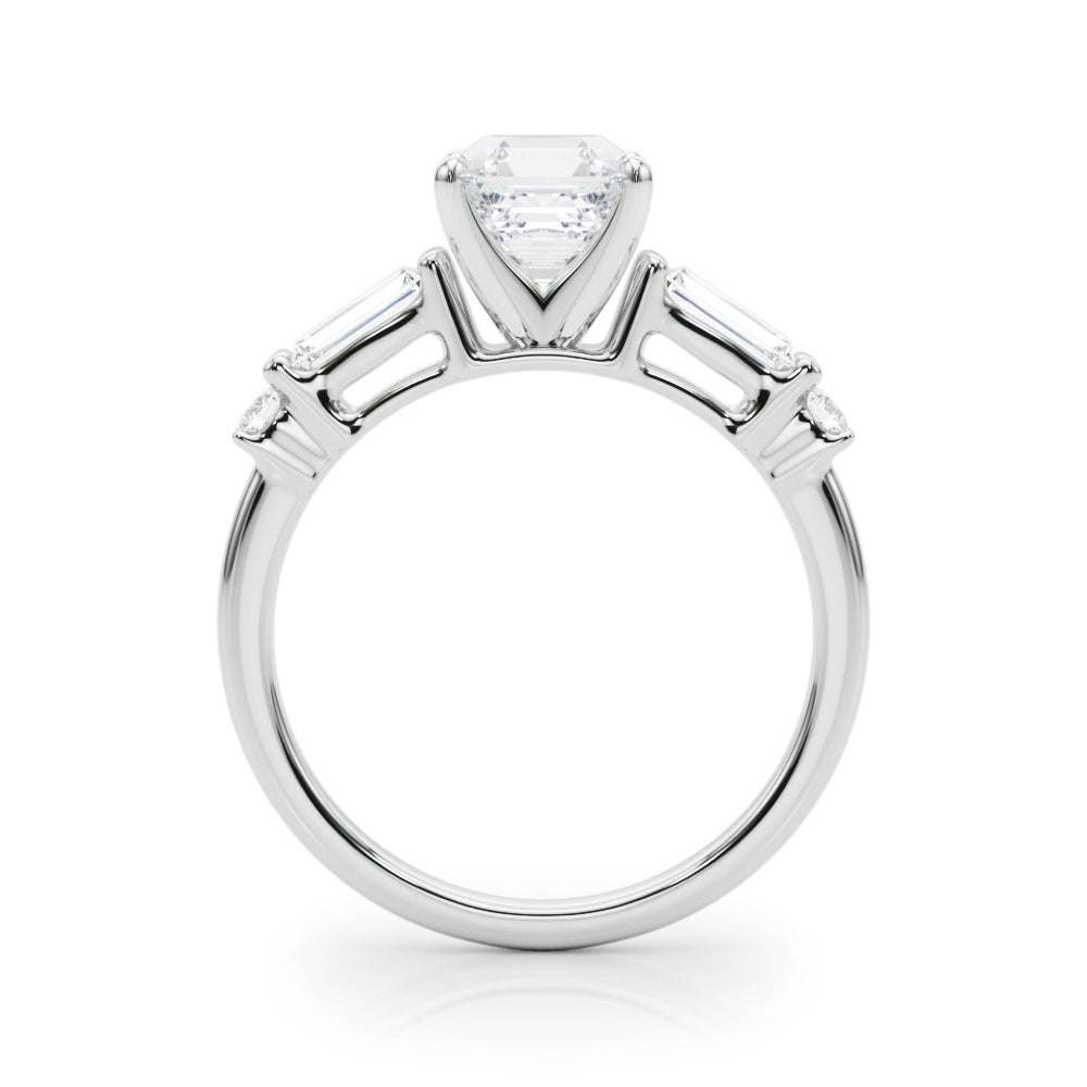 Pristine Rd & Sb Engagement Ring Round Diamond Engagement Ring — 9K/18K Gold & Platinum