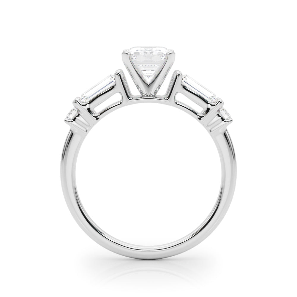 Pristine Rd & Sb Engagement Ring Round Diamond Engagement Ring — 9K/18K Gold & Platinum