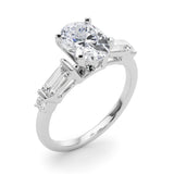 Pristine Rd & Sb Engagement Ring Round Diamond Engagement Ring — 9K/18K Gold & Platinum